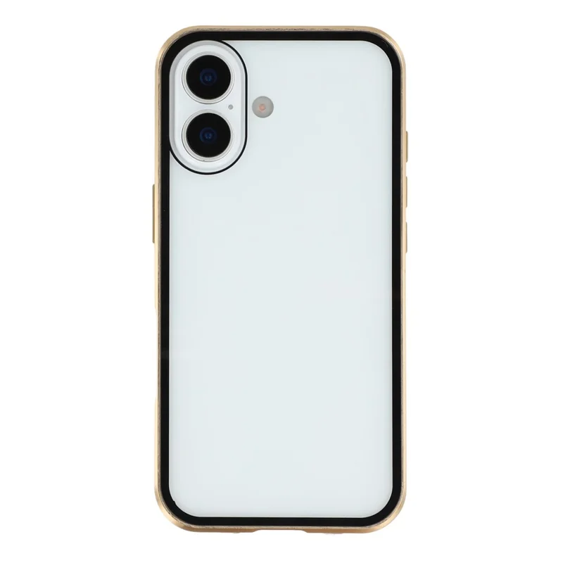 Custodia per iPhone 17 con Vetro Temperato Doppio Lato Magnetica Trasparente - Oro