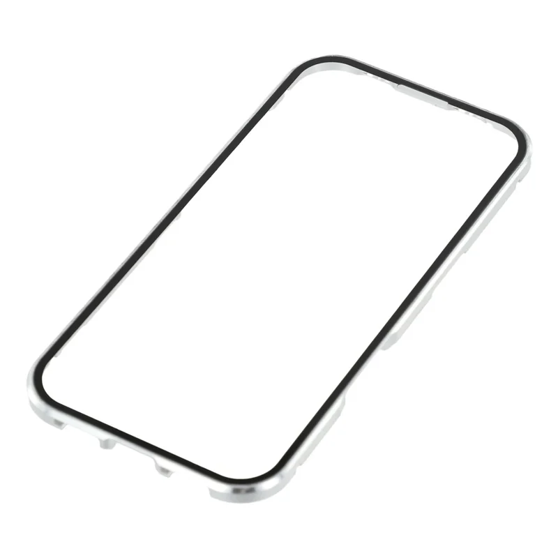 Funda Magnética de Doble Cara con Cristal Templado para iPhone 17 - Transparente en Plateado