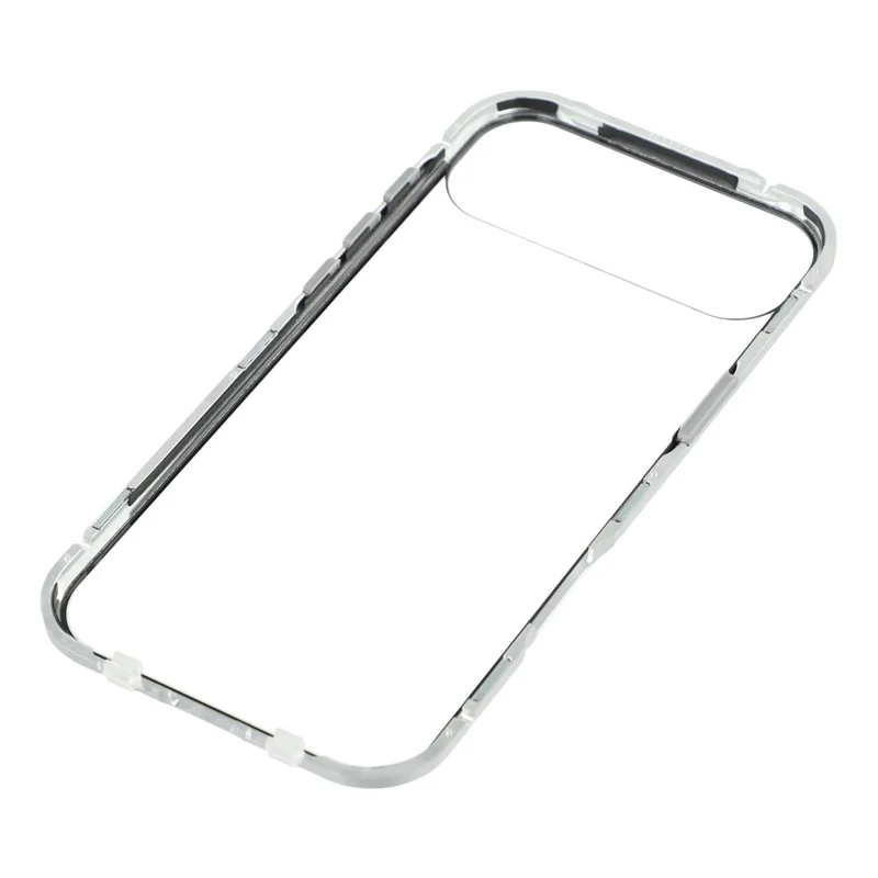Funda Magnética de Doble Cara con Cristal Templado para iPhone 17 - Transparente en Plateado