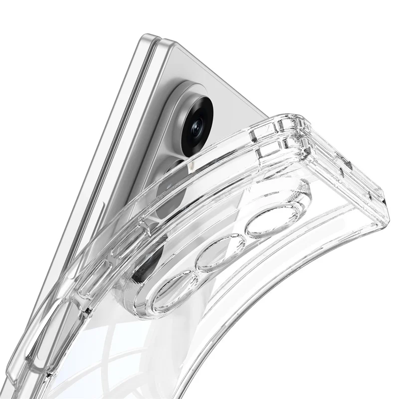 GKK Pour Samsung Galaxy Z Fold7 5G Étui Magnétique Antichoc Avec Coussin d'Air TPU + PC Protection Arrière du Téléphone Anti-Jaunissement - Transparent