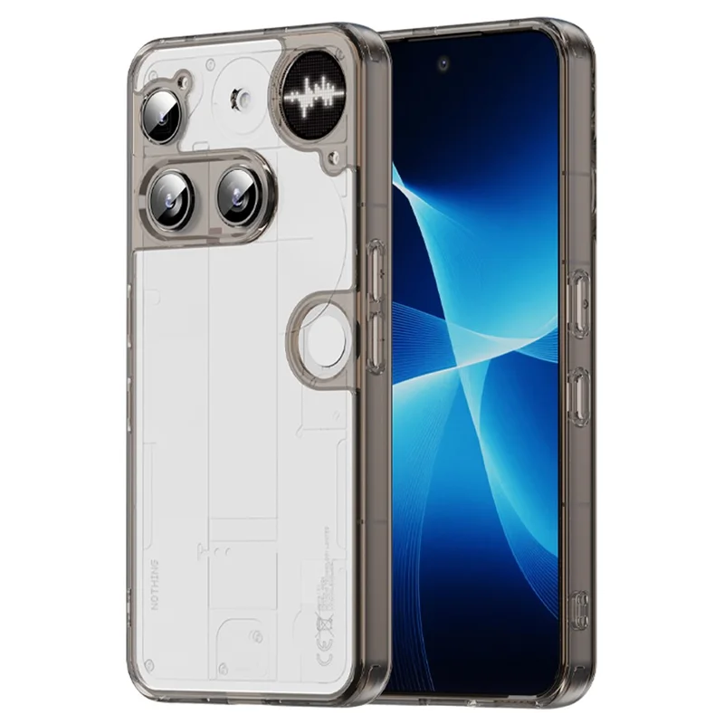 For Nothing Phone (3) 5G Case TPU + Acrylic Phone Back Cover Anti Yellowing - Black