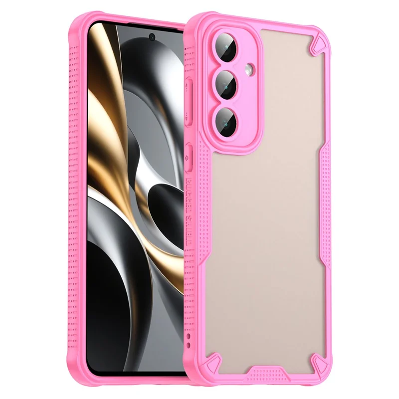 Cover per Samsung Galaxy S25 FE - Custodia Protettiva PC + TPU Semi-Trasparente con Finitura Opaca - Rosa