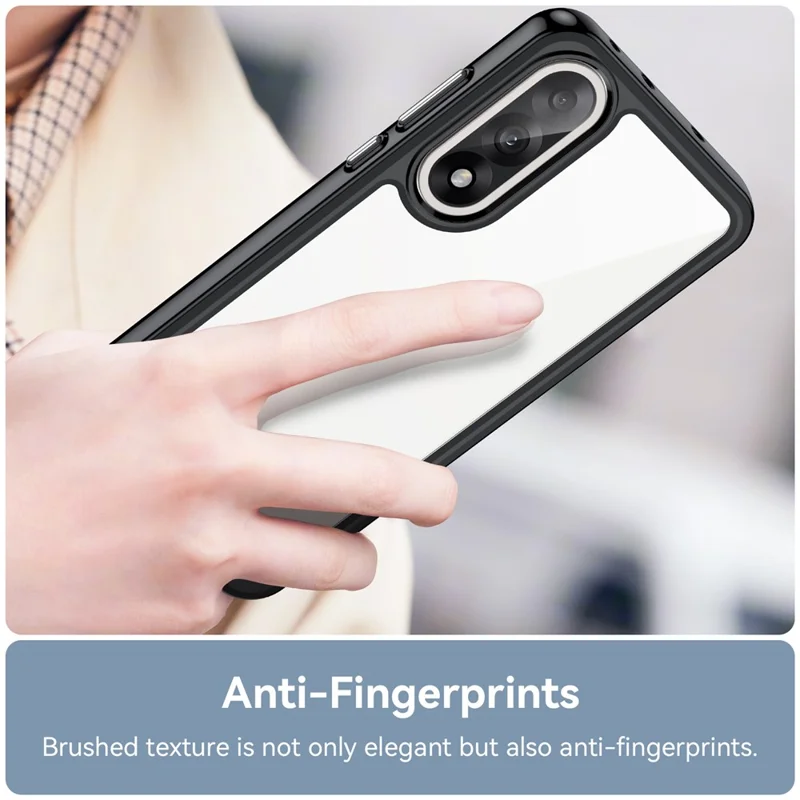 Für OnePlus Nord 5 5G / Ace 5 Ultra 5G Hülle TPU + Acryl Schutzhülle Transparent Handyhülle - Schwarz