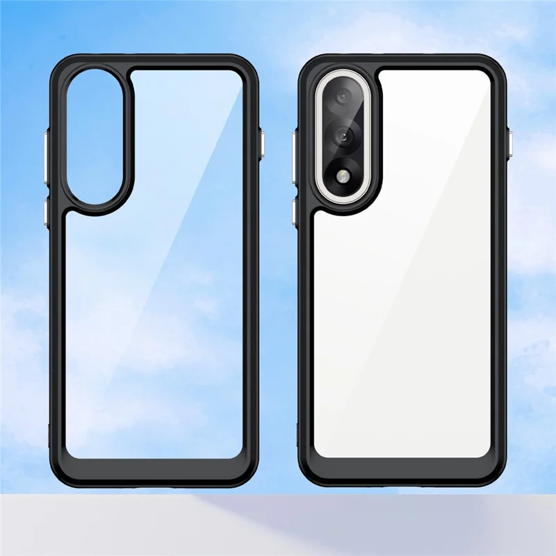 Für OnePlus Nord 5 5G / Ace 5 Ultra 5G Hülle TPU + Acryl Schutzhülle Transparent Handyhülle - Schwarz