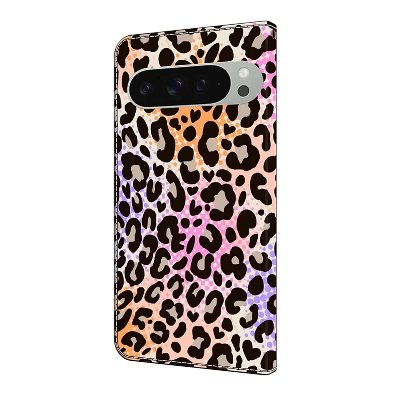 For Google Pixel 10 Pro XL Wallet Case Pattern Printing PU Leather Flip Stand Phone Cover - Spotted Leopard Print