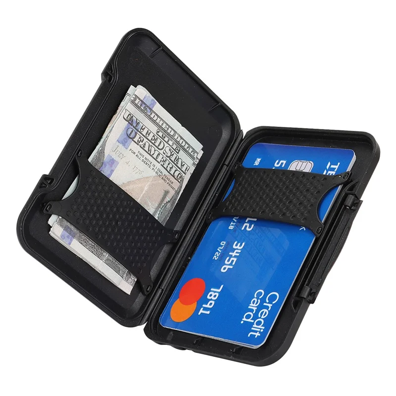 Magnetic Card Holder Case PC Cellphone Card Slots with Kickstand Function