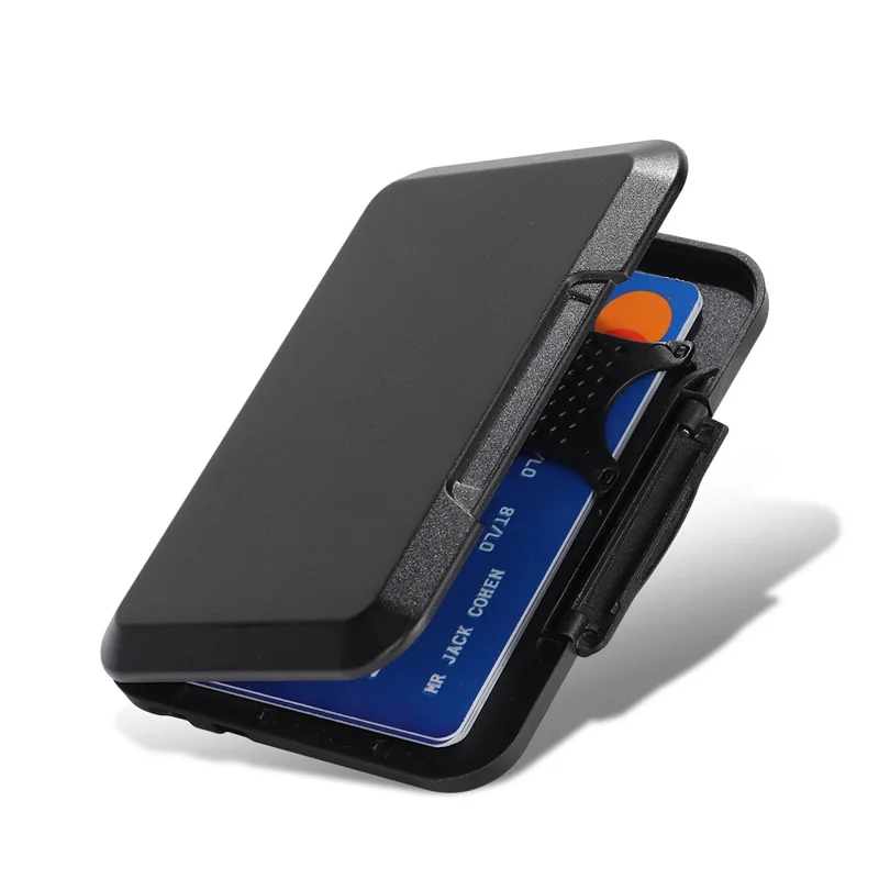 Magnetic Card Holder Case PC Cellphone Card Slots with Kickstand Function