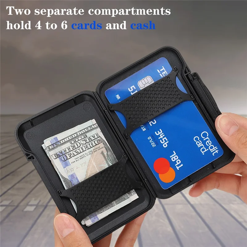 Magnetic Card Holder Case PC Cellphone Card Slots with Kickstand Function
