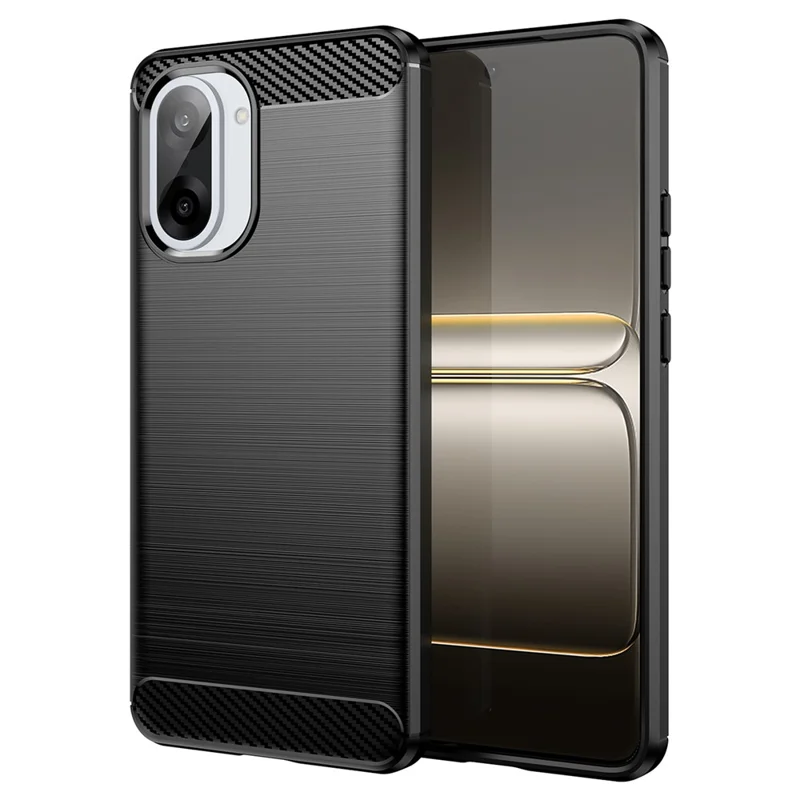 Étui de protection pour OnePlus Ace 5 Racing 5G / Nord CE5 5G Texture en fibre de carbone brossée - Noir