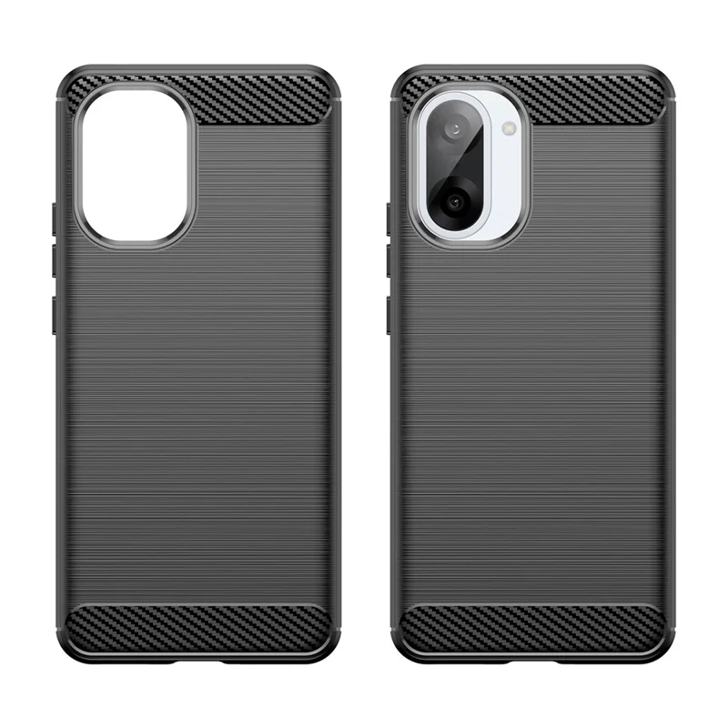 Étui de protection pour OnePlus Ace 5 Racing 5G / Nord CE5 5G Texture en fibre de carbone brossée - Noir