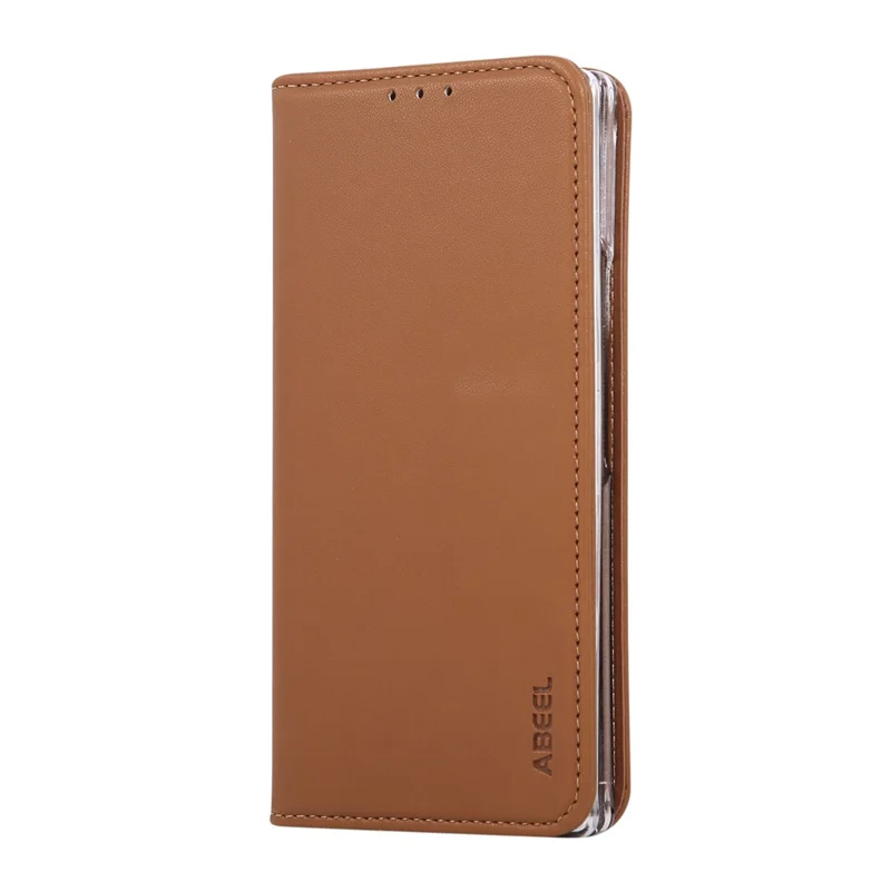 ABEEL For Samsung Galaxy Z Fold7 5G Phone Case RFID Blocking Leather Flip Cover - Brown
