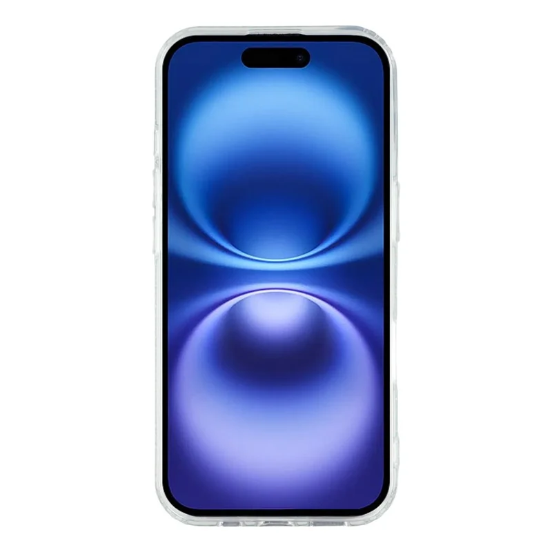 Чехол для iPhone 17 с блестками по краю, глянцевой задней панелью из ТПУ и ПК, IMD - Блестящий светло-зеленый