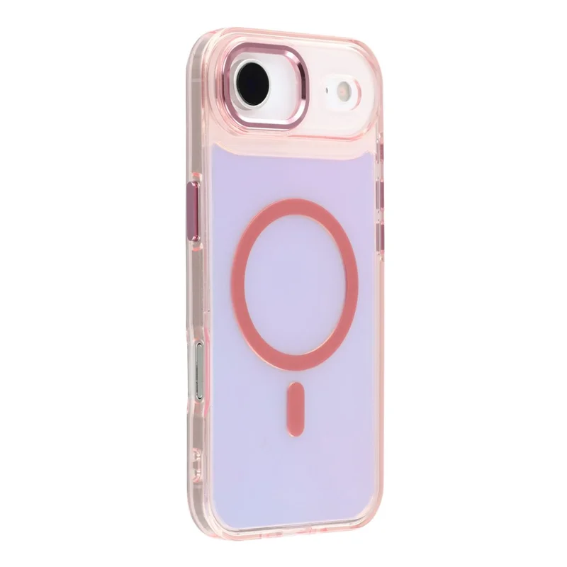 For iPhone 17 Air Case Compatible with MagSafe Color Changing TPU Phone Back Cover - Pink