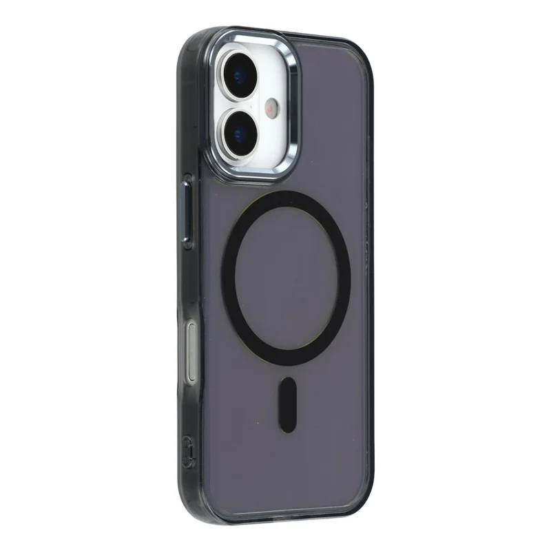 For iPhone 17 Case Compatible with MagSafe Color Changing TPU Phone Back Cover - Black