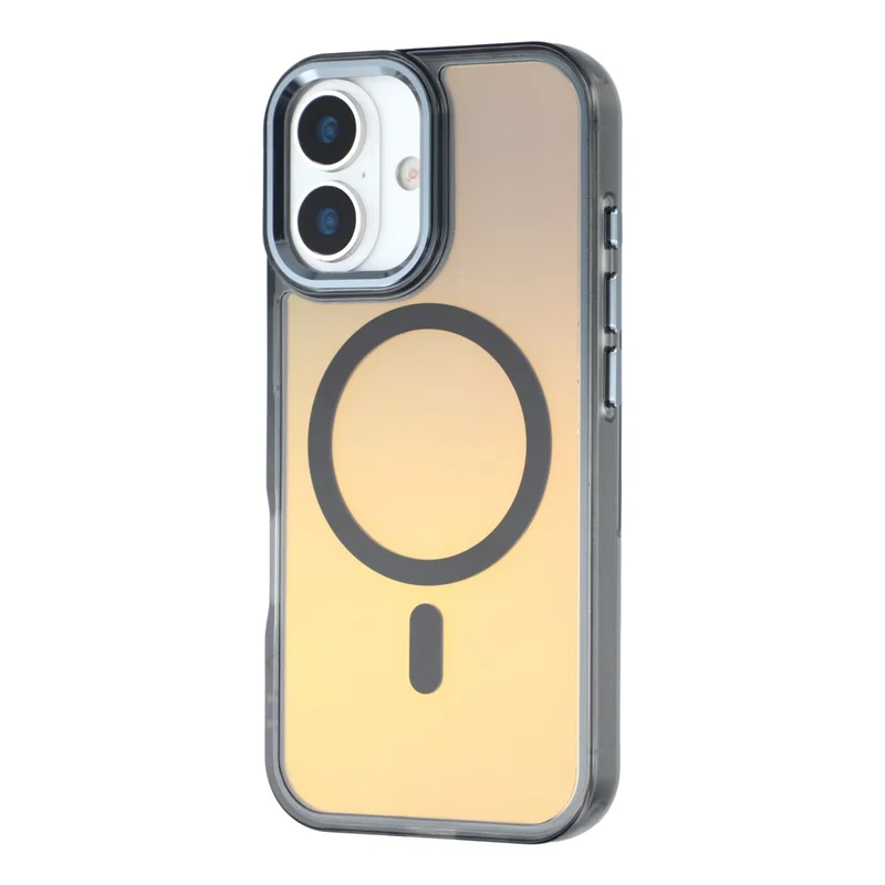 For iPhone 17 Case Compatible with MagSafe Color Changing TPU Phone Back Cover - Black