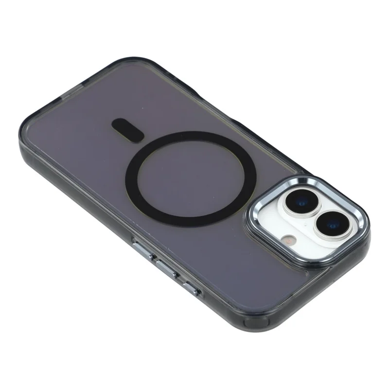 For iPhone 17 Case Compatible with MagSafe Color Changing TPU Phone Back Cover - Black