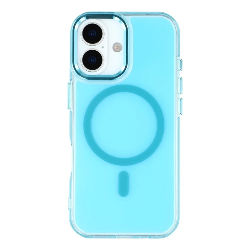 For iPhone 17 Case Compatible with MagSafe Color Changing TPU Phone Back Cover - Blue