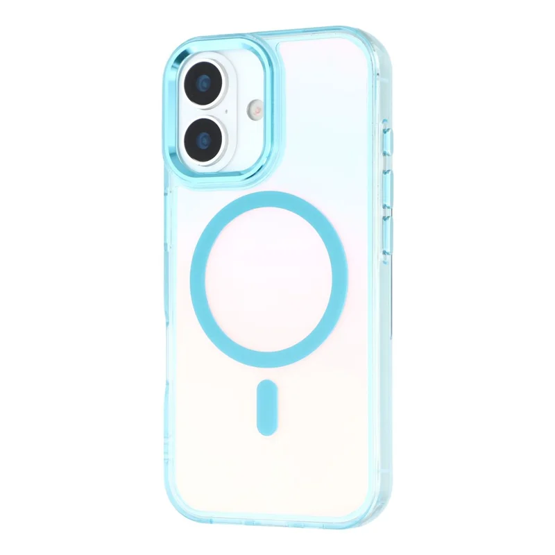 For iPhone 17 Case Compatible with MagSafe Color Changing TPU Phone Back Cover - Blue