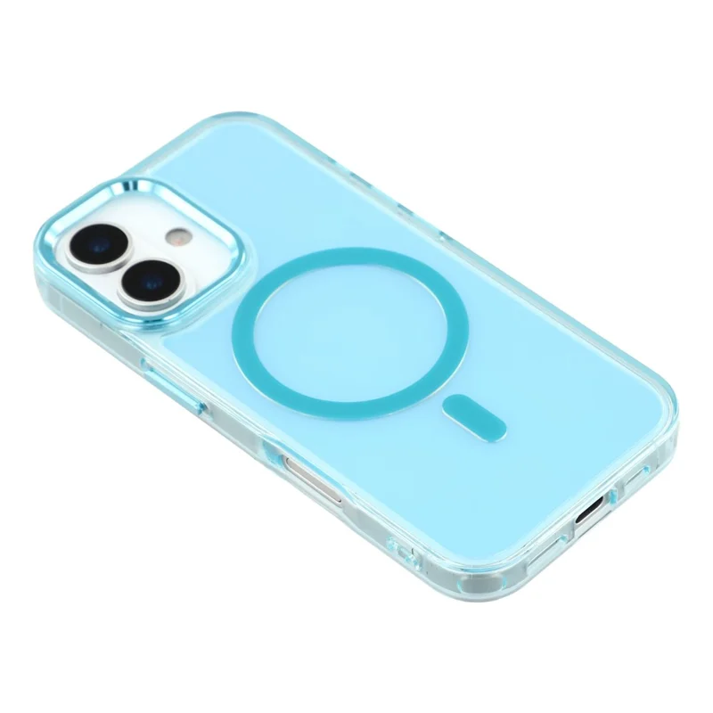 For iPhone 17 Case Compatible with MagSafe Color Changing TPU Phone Back Cover - Blue