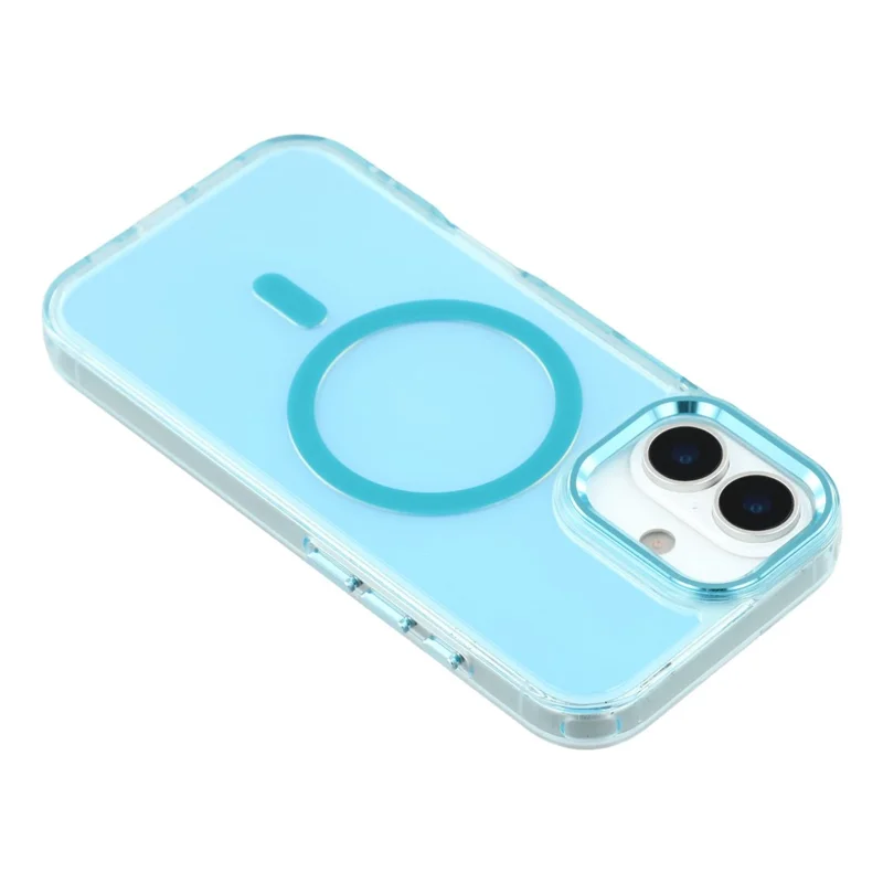 For iPhone 17 Case Compatible with MagSafe Color Changing TPU Phone Back Cover - Blue