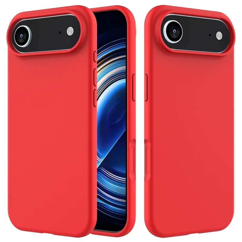 For iPhone Air Case Drop Proof Liquid Silicone Soft Lining Back Phone Cover - Red