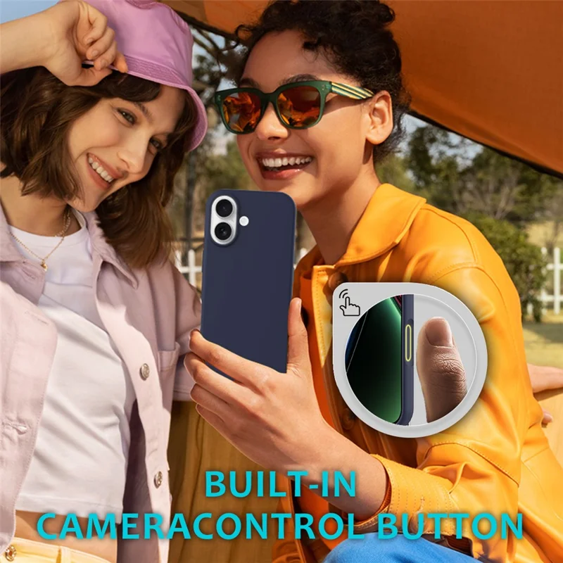 For iPhone 17 Case Drop Proof Liquid Silicone Soft Lining Back Phone Cover - Midnight Blue