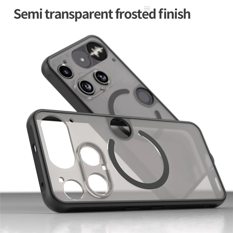 For Nothing Phone (3) 5G Case Compatible with MagSafe Anti Drop PC + TPU Phone Cover - Black