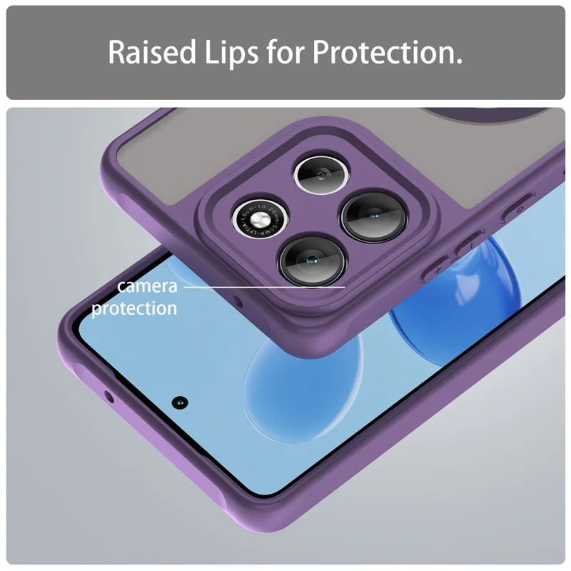 For Motorola Moto G86 5G Magnetic Case Anti Drop PC + TPU Phone Cover - Purple