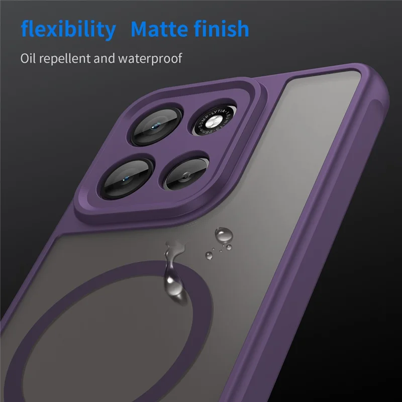 For Motorola Moto G86 5G Magnetic Case Anti Drop PC + TPU Phone Cover - Purple