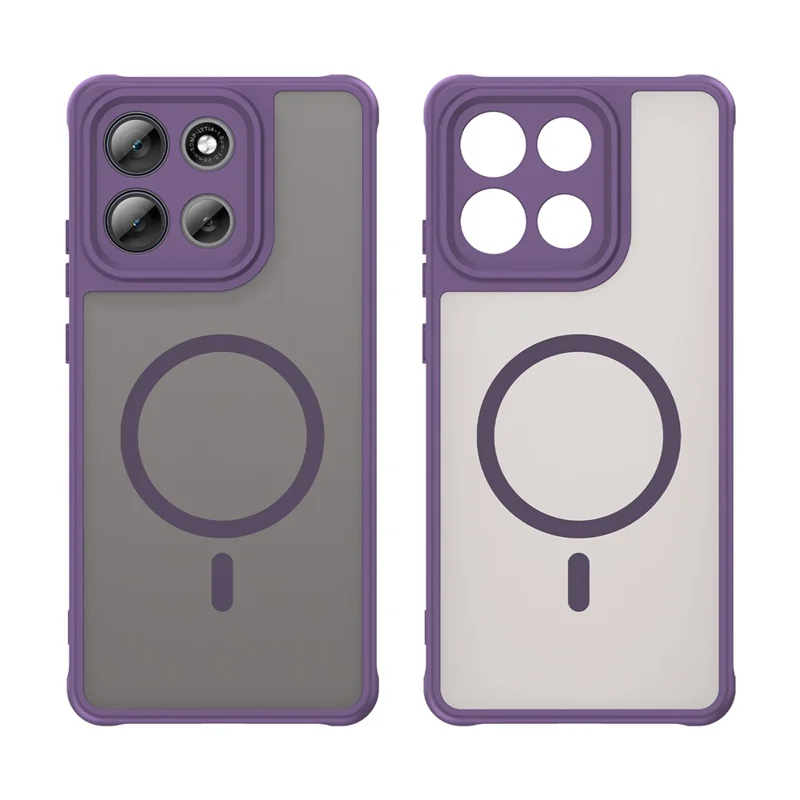 For Motorola Moto G86 5G Magnetic Case Anti Drop PC + TPU Phone Cover - Purple