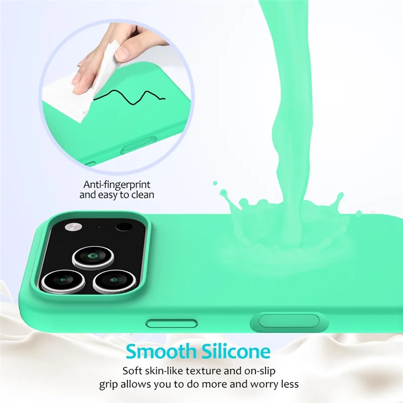 Cover per iPhone 17 Pro Max Antiurto con Rivestimento Interno in Silicone Liquido - Verde