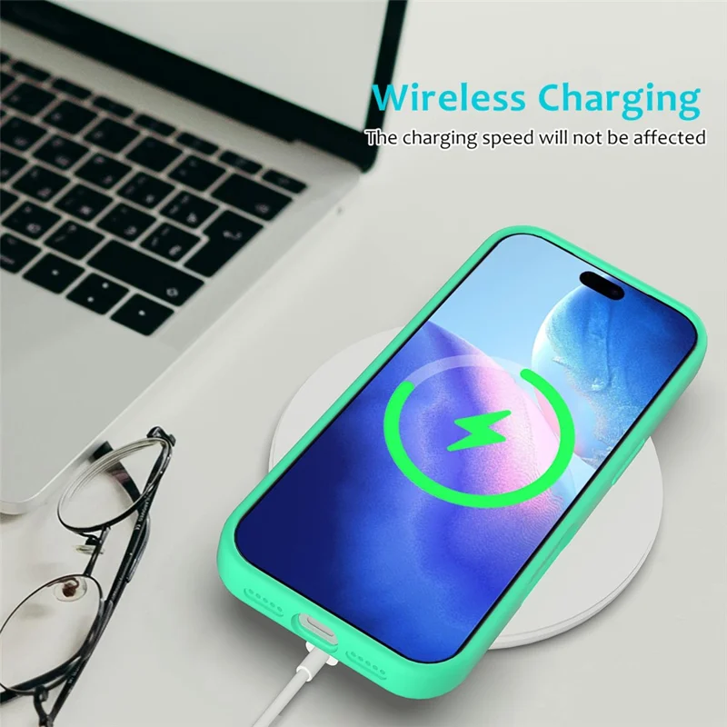 Cover per iPhone 17 Pro Max Antiurto con Rivestimento Interno in Silicone Liquido - Verde
