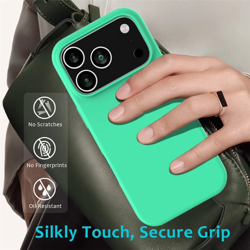 Cover per iPhone 17 Pro Max Antiurto con Rivestimento Interno in Silicone Liquido - Verde