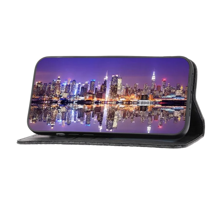 Folio Flip pu Кожаный Телефон Для Samsung Galaxy A23e, Антипирный Ромб-рисунок. - Черный