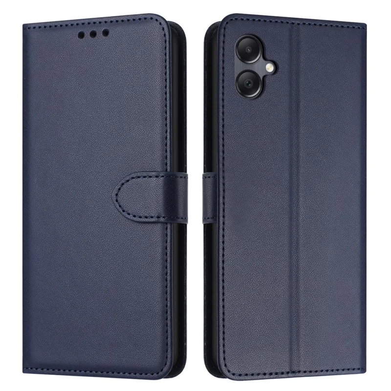 For Samsung Galaxy A07 4G Case Stand Wallet Leather Phone Cover with Strap - Blue