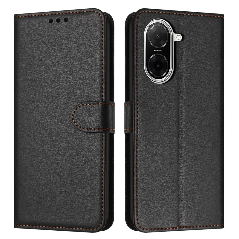 Til Xiaomi Redmi A5 4G (171,7 mm) Taske Ståfunktion Lomme Læderet Telefonbeskyttelse med Snor - Sort