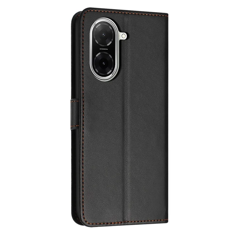 Til Xiaomi Redmi A5 4G (171,7 mm) Taske Ståfunktion Lomme Læderet Telefonbeskyttelse med Snor - Sort