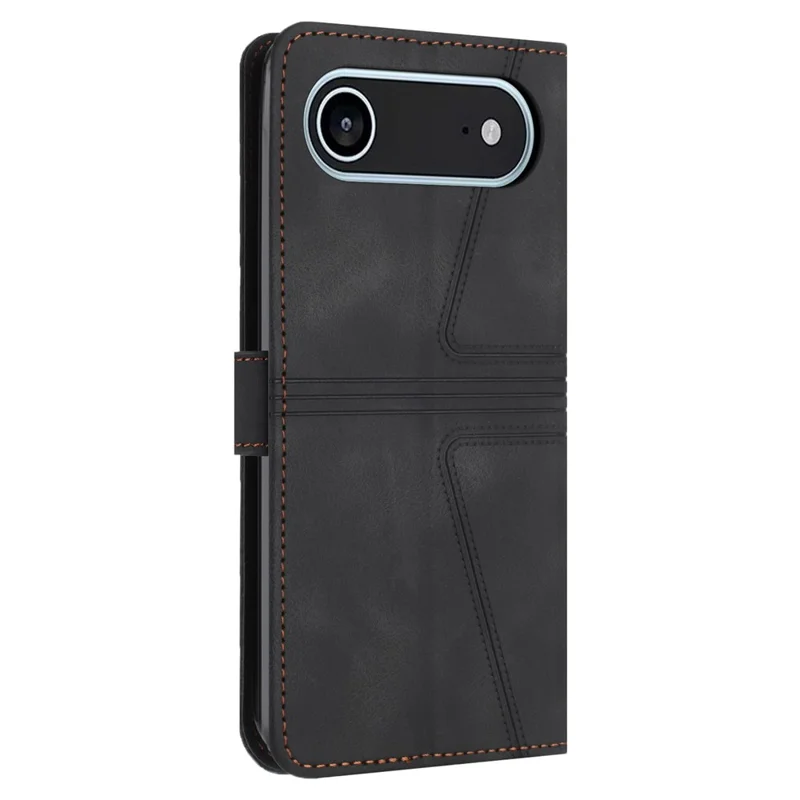Custodia per iPhone 17 Air Case Triangolo Stampato Antigraffio Portafoglio Telefono - Nero