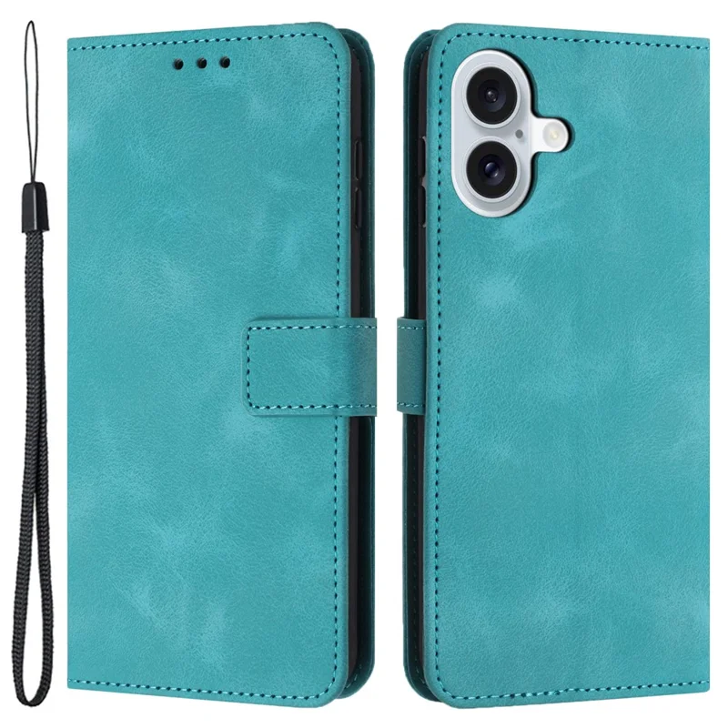Funda de cuero para iPhone 17 con protección de color sólido - Verde