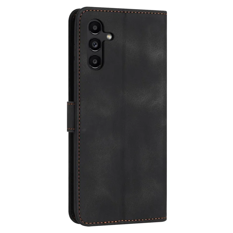 Voor Samsung Galaxy S25 FE hoesje Effen lederen portemonnee beschermhoes - Zwart