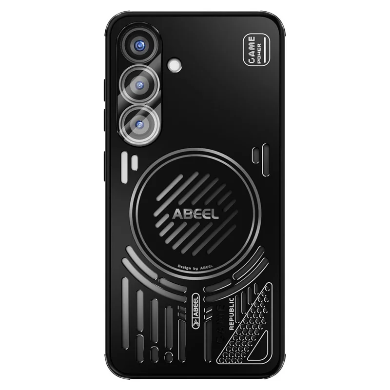 ABEEL для Samsung Galaxy S25 магнитный чехол из алюминиевого сплава + ПК + ТПУ с полой системой теплоотвода - Черный