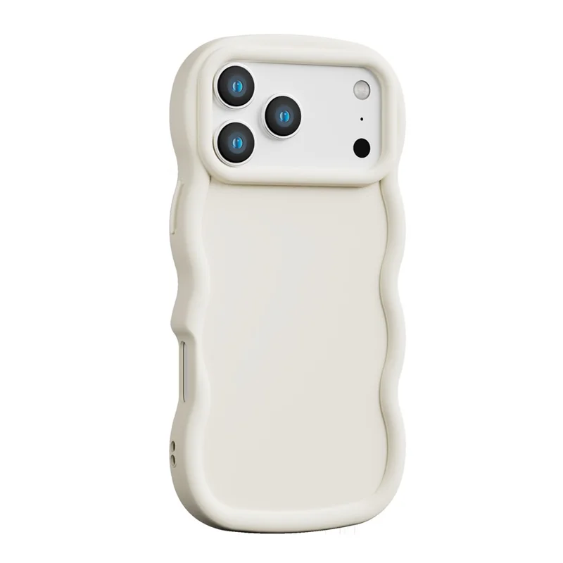 Compra em Massa para Capa de iPhone 17 Pro com Borda Ondulada Antiderrapante de TPU para Celular - Branco