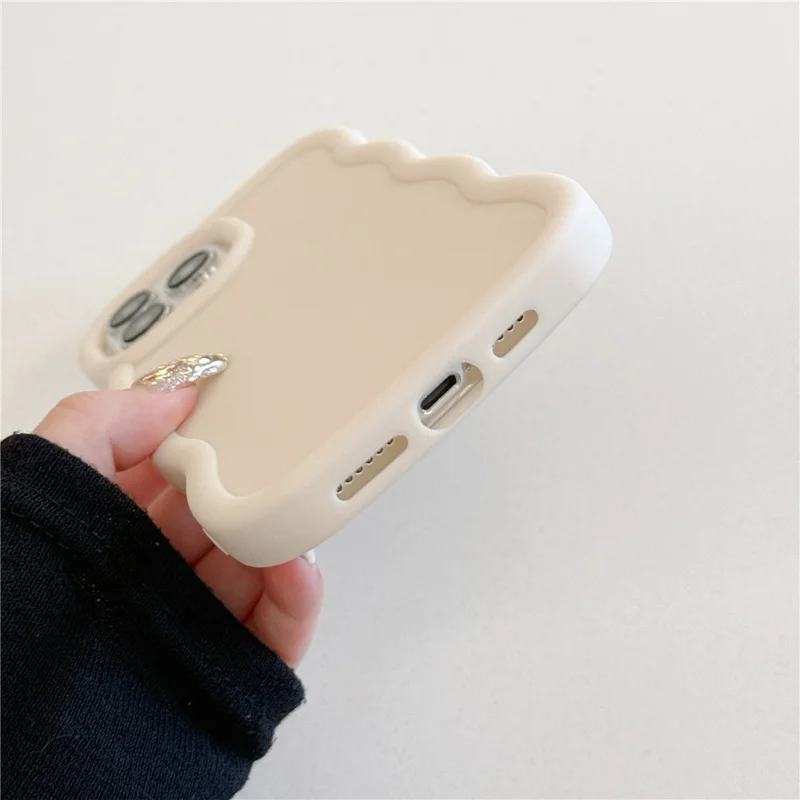 Bulk Purchasing For iPhone 16 Pro Case Wave Edge Anti Drop TPU Phone Back Cover - Light Pink