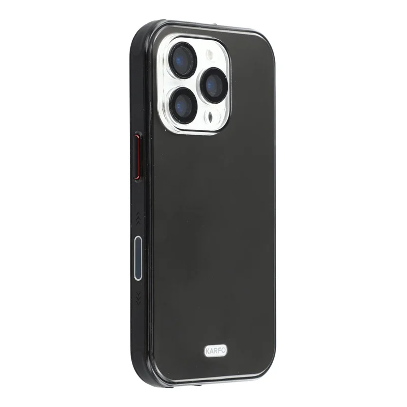 KARFO For iPhone 16 Pro Waterproof Case IP68 TPU PC Phone Cover with Screen Protector  /  Installation Tool - Black