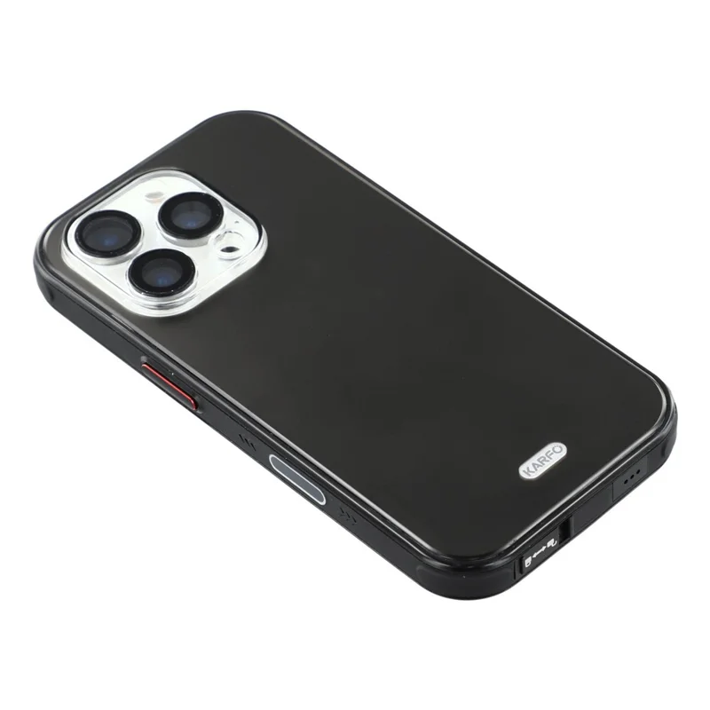 KARFO For iPhone 16 Pro Waterproof Case IP68 TPU PC Phone Cover with Screen Protector  /  Installation Tool - Black