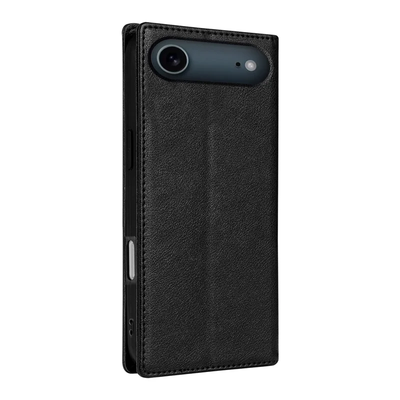 Funda Tipo Cartera de Cuero PU para iPhone 17 con Cierre Magnético - Negro