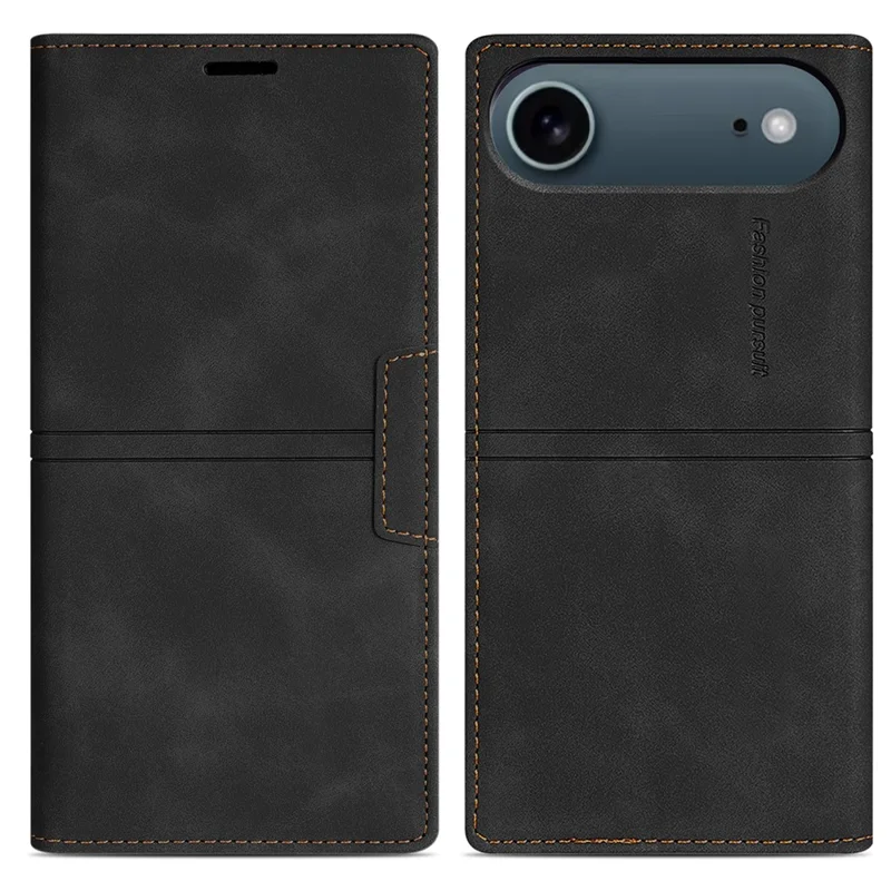 Capa Carteira Magnética de Couro para iPhone 17 - Preto