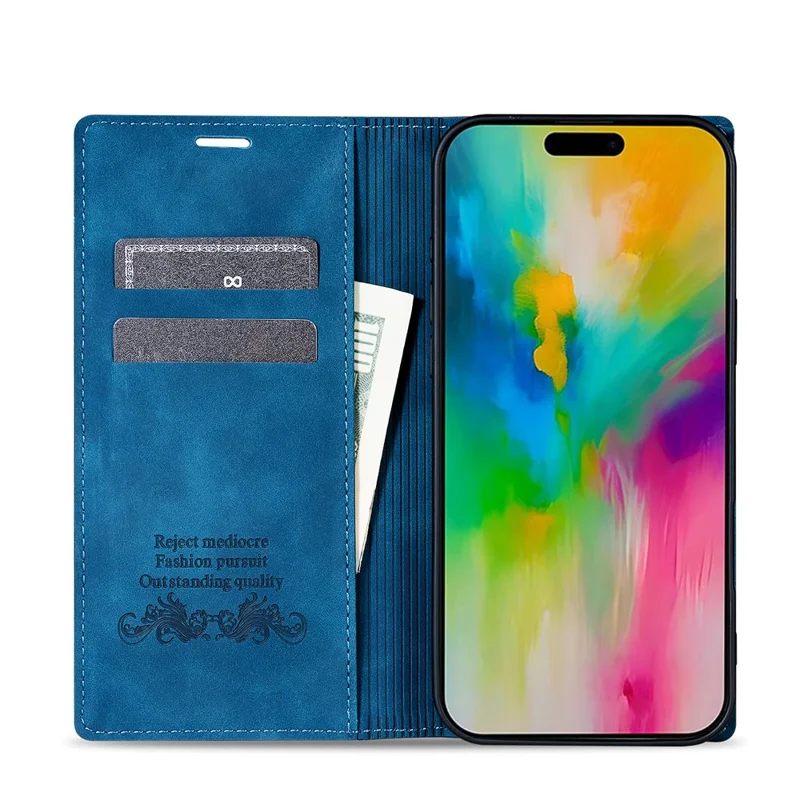 For iPhone Air Wallet Case Magnetic Closing Leather Phone Cover - Blue