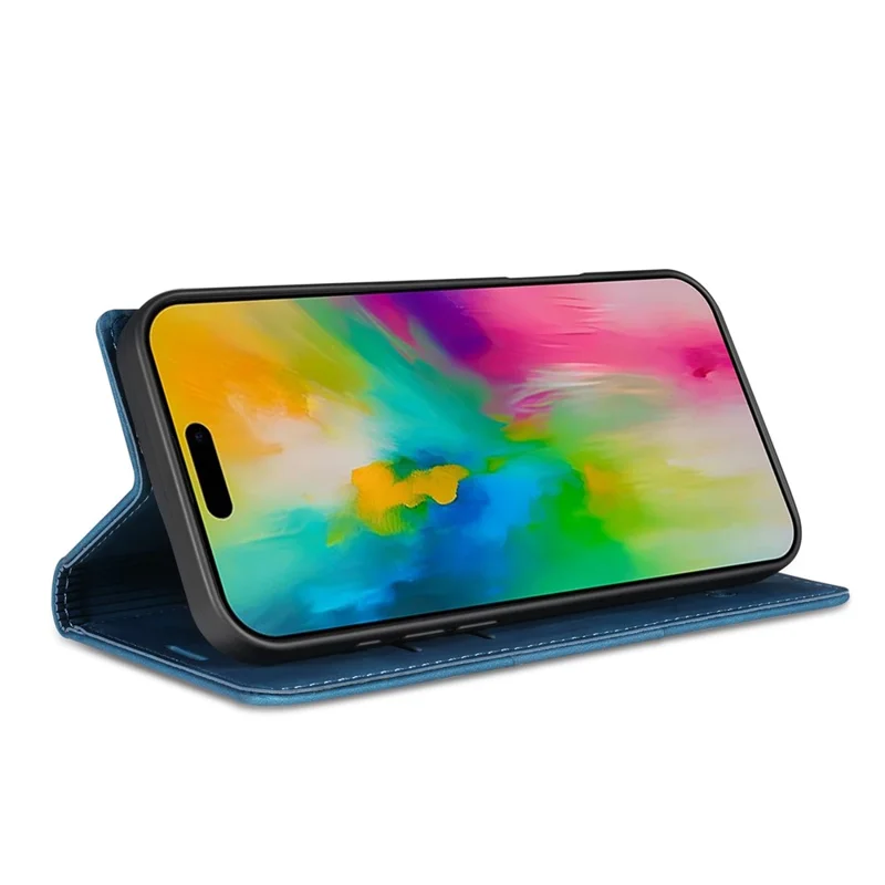 For iPhone Air Wallet Case Magnetic Closing Leather Phone Cover - Blue
