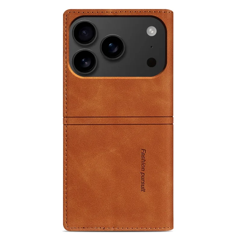 For iPhone 18 Pro Max / 17 Pro Max Wallet Case Magnetic Closing Leather Phone Cover - Brown